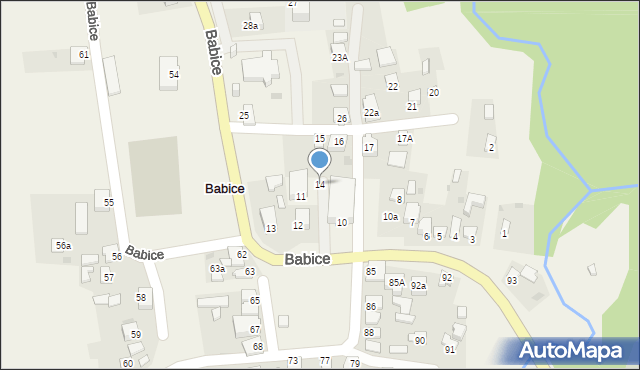 Babice, Babice, 14, mapa Babice