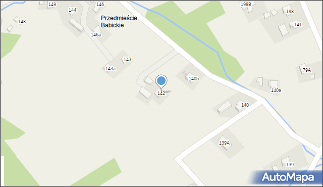 Babice, Babice, 142, mapa Babice