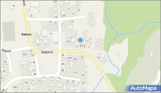Babice, Babice, 5, mapa Babice