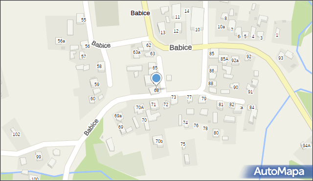 Babice, Babice, 68, mapa Babice