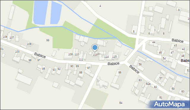 Babice, Babice, 113, mapa Babice
