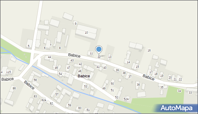 Babice, Babice, 12, mapa Babice