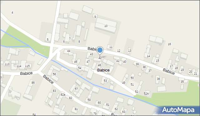 Babice, Babice, 42, mapa Babice