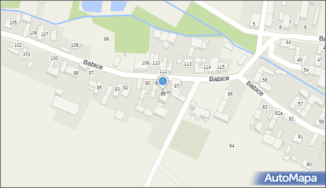 Babice, Babice, 88, mapa Babice