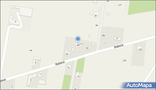 Babice, Babice, 8A, mapa Babice