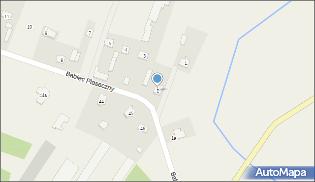 Babiec Piaseczny, Babiec Piaseczny, 2, mapa Babiec Piaseczny