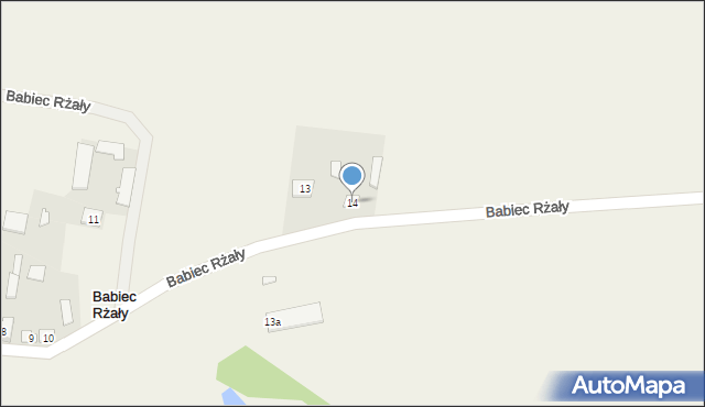Babiec Rżały, Babiec Rżały, 14, mapa Babiec Rżały