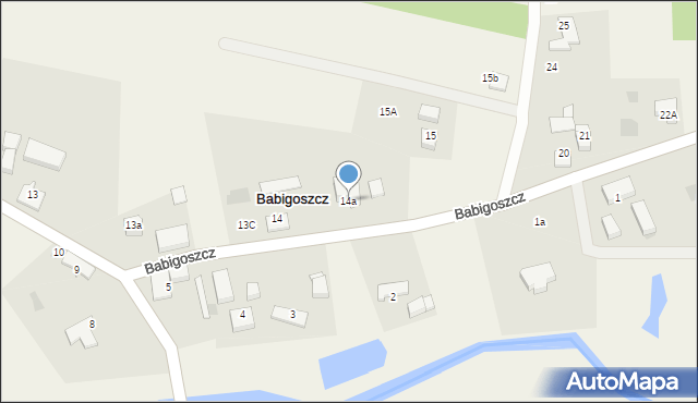 Babigoszcz, Babigoszcz, 14a, mapa Babigoszcz