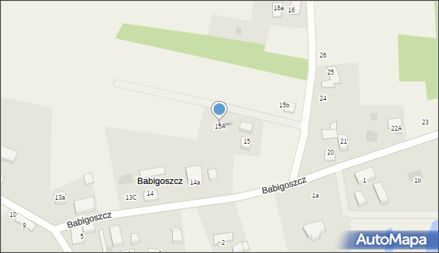 Babigoszcz, Babigoszcz, 15A, mapa Babigoszcz