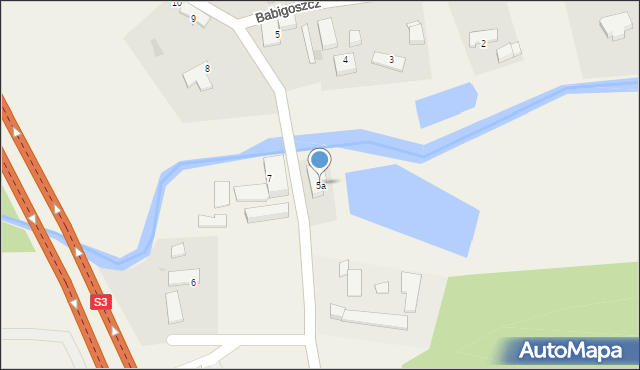 Babigoszcz, Babigoszcz, 5a, mapa Babigoszcz