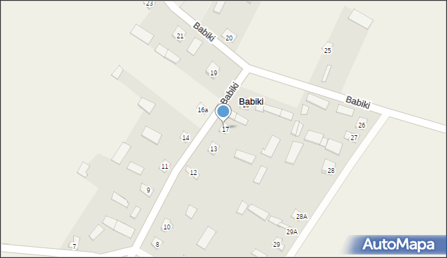 Babiki, Babiki, 17a, mapa Babiki
