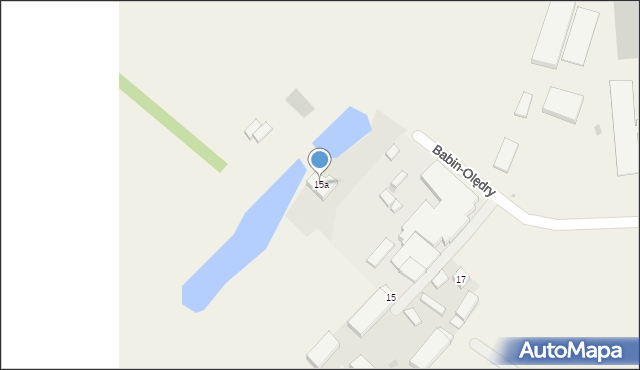 Babin-Olędry, Babin-Olędry, 15a, mapa Babin-Olędry