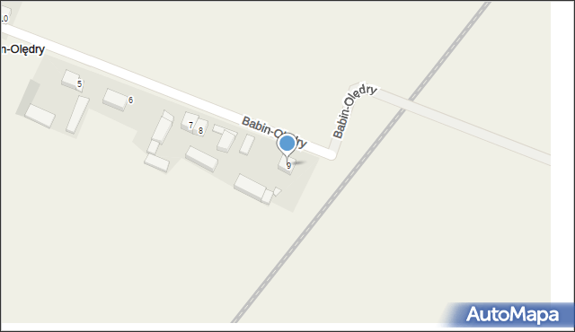 Babin-Olędry, Babin-Olędry, 9, mapa Babin-Olędry