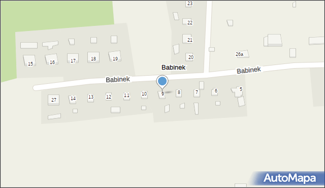 Babinek, Babinek, 9, mapa Babinek