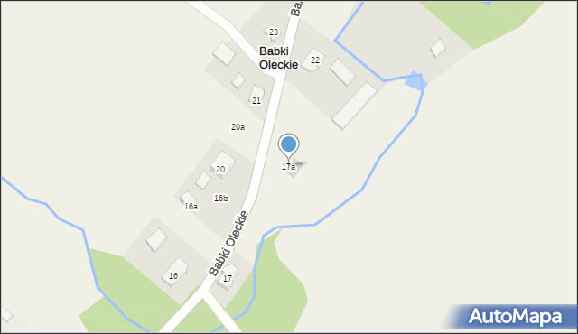 Babki Oleckie, Babki Oleckie, 17a, mapa Babki Oleckie