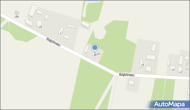 Bąbliniec, Bąbliniec, 16, mapa Bąbliniec