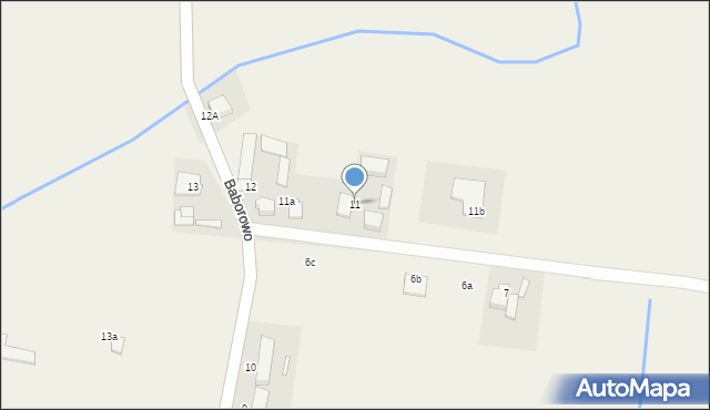 Baborowo, Baborowo, 11, mapa Baborowo