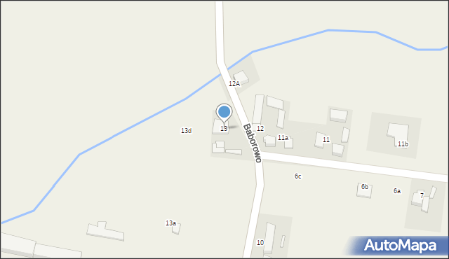 Baborowo, Baborowo, 13, mapa Baborowo