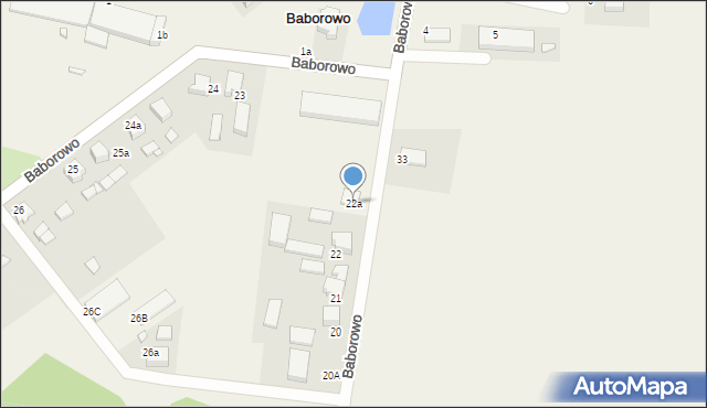 Baborowo, Baborowo, 22a, mapa Baborowo