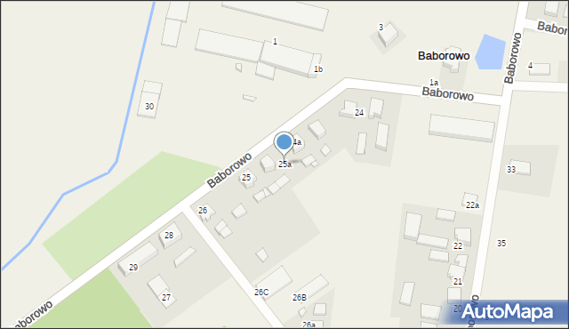 Baborowo, Baborowo, 25a, mapa Baborowo