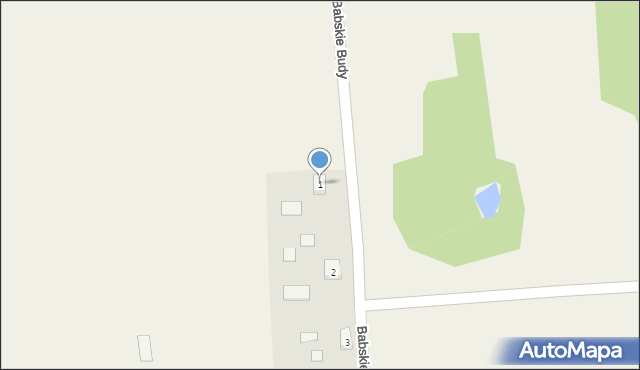 Babskie Budy, Babskie Budy, 1, mapa Babskie Budy