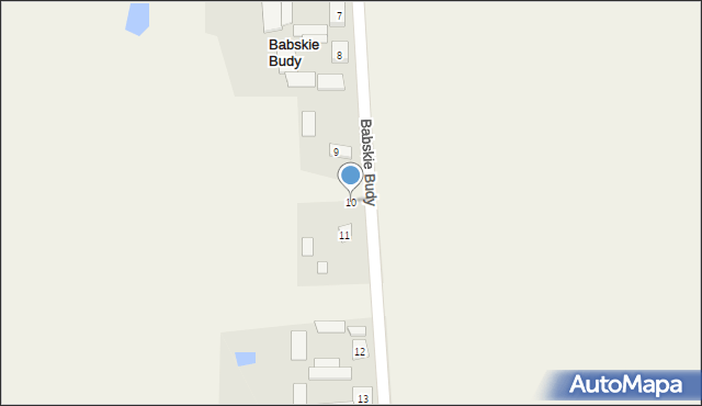 Babskie Budy, Babskie Budy, 10, mapa Babskie Budy