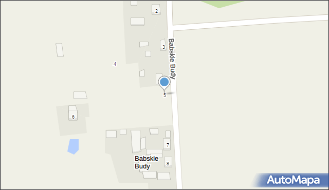 Babskie Budy, Babskie Budy, 5, mapa Babskie Budy