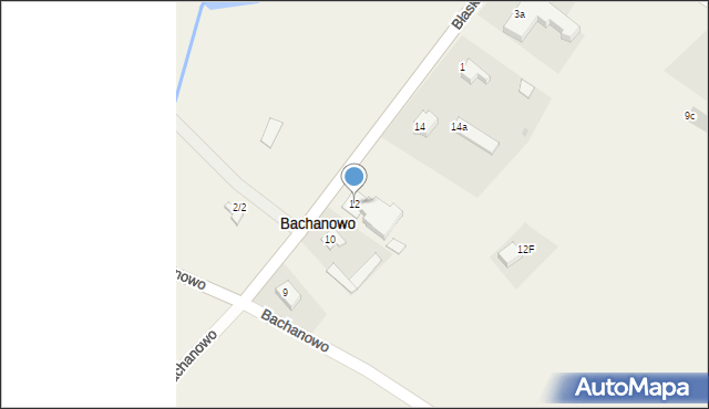 Bachanowo, Bachanowo, 12, mapa Bachanowo