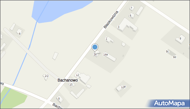 Bachanowo, Bachanowo, 14, mapa Bachanowo