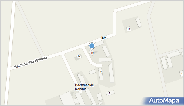 Bachmackie Kolonie, Bachmackie Kolonie, 10, mapa Bachmackie Kolonie