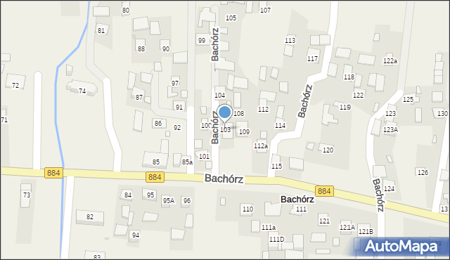 Bachórz, Bachórz, 103, mapa Bachórz