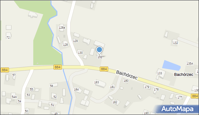 Bachórzec, Bachórzec, 131, mapa Bachórzec