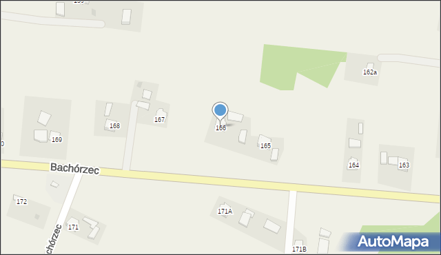 Bachórzec, Bachórzec, 166, mapa Bachórzec