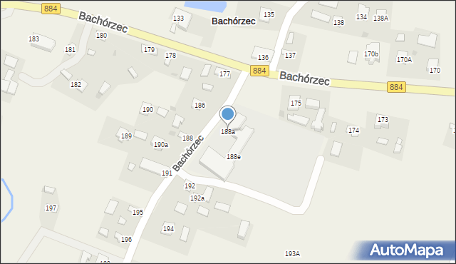 Bachórzec, Bachórzec, 188a, mapa Bachórzec