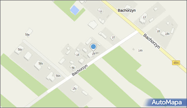 Bachorzyn, Bachorzyn, 15b, mapa Bachorzyn