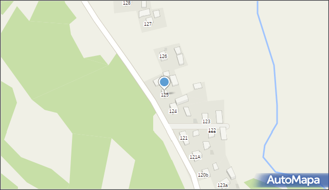 Bachów, Bachów, 125, mapa Bachów