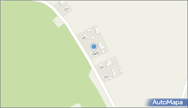 Bachów, Bachów, 134, mapa Bachów