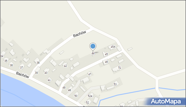 Bachów, Bachów, 44, mapa Bachów