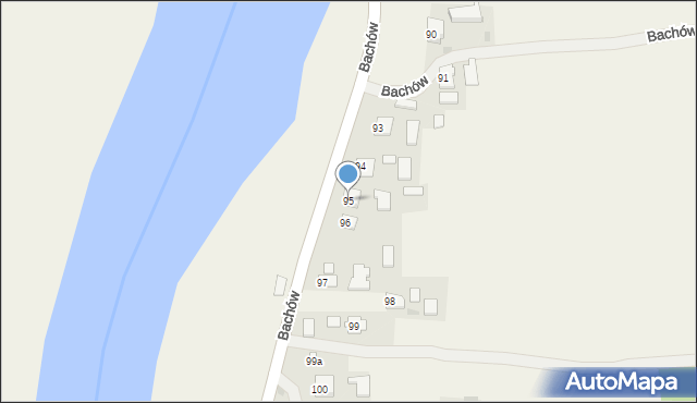 Bachów, Bachów, 95, mapa Bachów