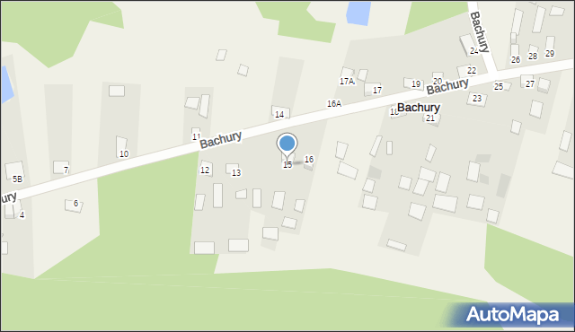 Bachury, Bachury, 15, mapa Bachury