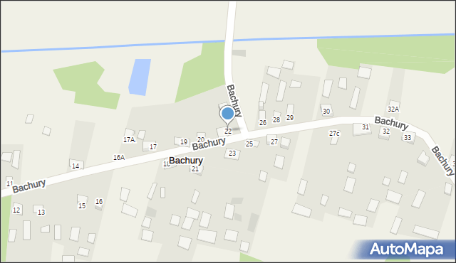 Bachury, Bachury, 22, mapa Bachury