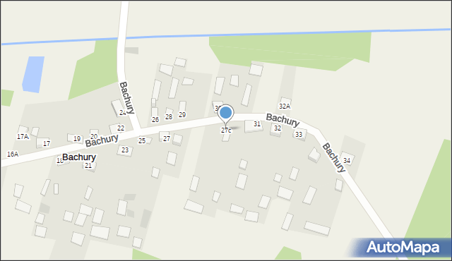 Bachury, Bachury, 27c, mapa Bachury