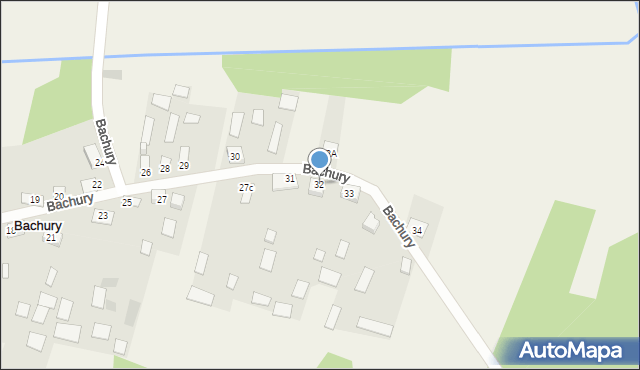 Bachury, Bachury, 32, mapa Bachury