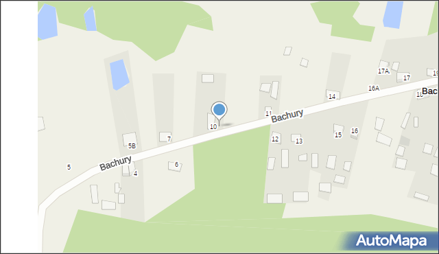 Bachury, Bachury, 9, mapa Bachury
