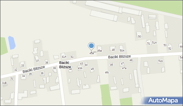 Baciki Bliższe, Baciki Bliższe, 45a, mapa Baciki Bliższe