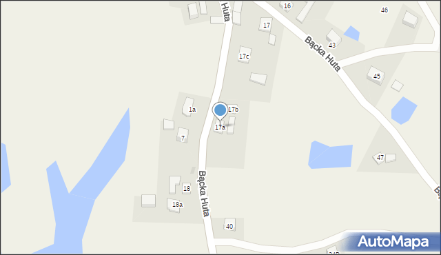 Bącka Huta, Bącka Huta, 17a, mapa Bącka Huta