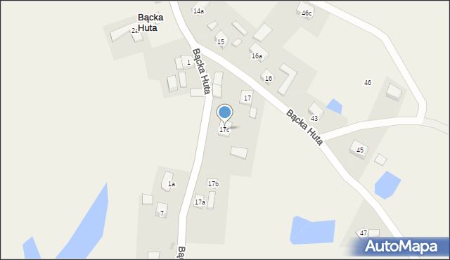 Bącka Huta, Bącka Huta, 17c, mapa Bącka Huta