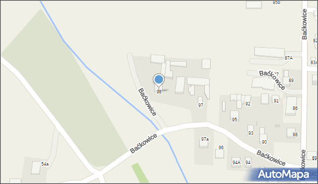 Baćkowice, Baćkowice, 98, mapa Baćkowice
