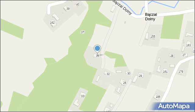 Bączal Dolny, Bączal Dolny, 35, mapa Bączal Dolny