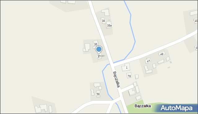 Bączałka, Bączałka, 37, mapa Bączałka